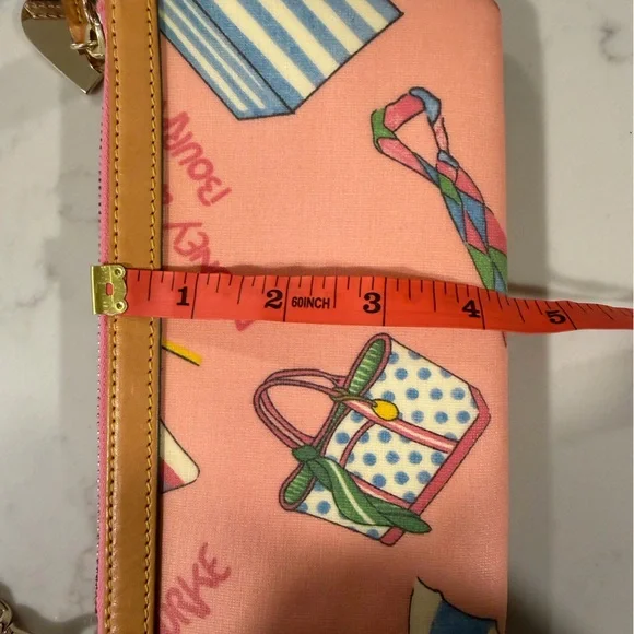 EOC Dooney & Bourke Pink Miami Beach Wristlet - Picture 3 of 7